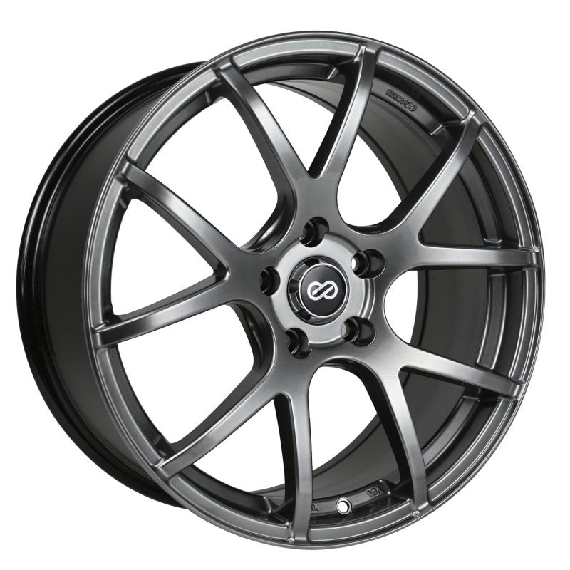 Enkei M52 17x7.5 38mm Offset 5x108 Bolt Pattern 72.6mm Bore Dia Hyper Black Wheel