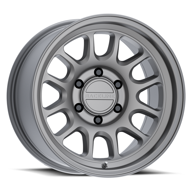 Raceline 958T Rogue 17x9in / 6X135 BP / -12mm Offset / 87.1mm Bore - Matte Titanium