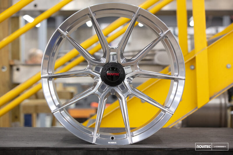 Vossen x Novitec NF10 22x12 ET:57 Brushed - Gloss Clear Ferrari 458 / F12 Rear Wheel