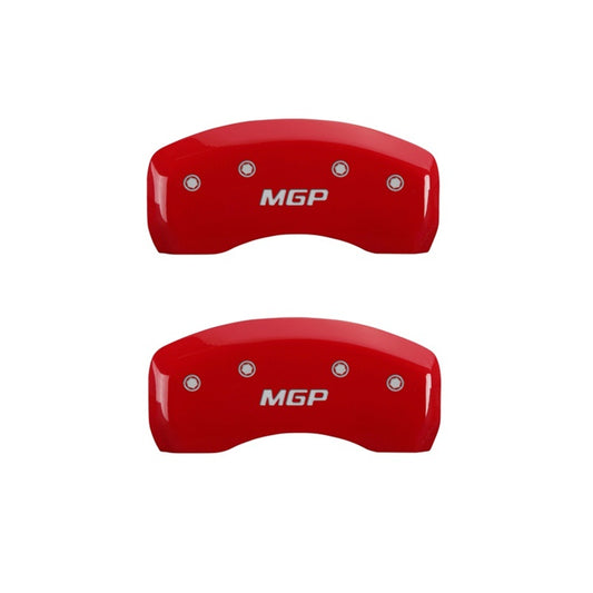MGP 2 Caliper Covers Engraved Rear MGP Red Finish Silver Characters 2017 Ford Focus