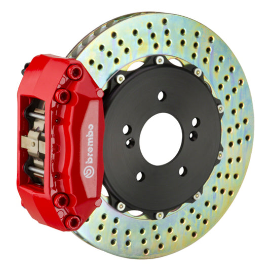 Brembo 00-02 CL500 Rear GT BBK 4 Piston Cast 2pc 328x28 2pc Rotor Drilled-Red