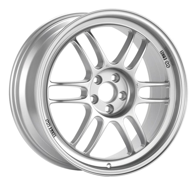 Enkei RPF1 17x7 4x100 43mm Offset 73mm Bore Silver Wheel Miata 4-Lug/Honda & Acura 4-Lug/02-06 Mini