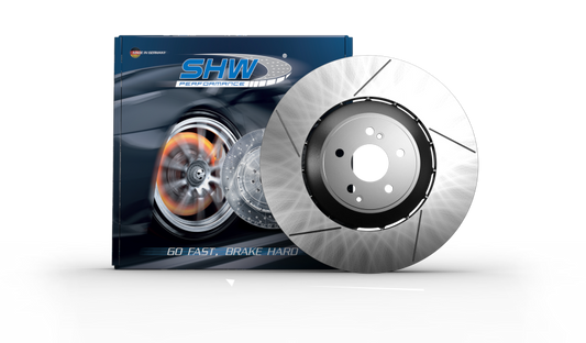 SHW 05-17 Subaru WRX STi 2.5L Front Drilled-Slotted Lightweight Brake Rotor
