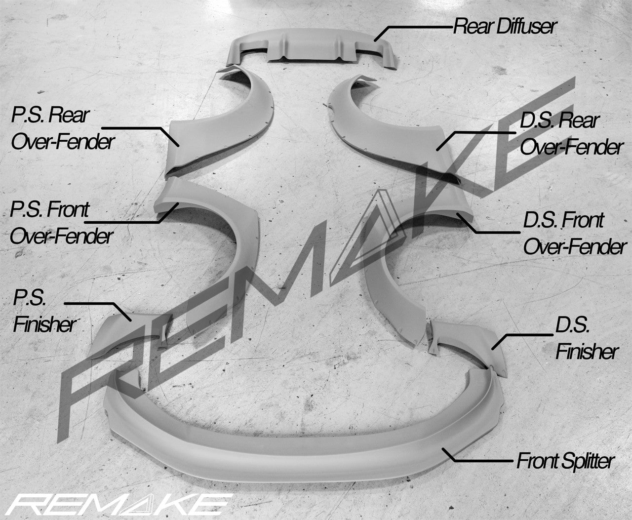 Remake 2013-14 Hyundai Genesis Coupe Wide Body Kit (Front Lip Only)