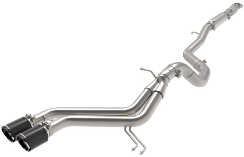 aFe Takeda 2-1/2in to 3in SS-304 Cat-Back Exhaust w/ C/F Tips 13-17 Hyundai Veloster L4-1.6L