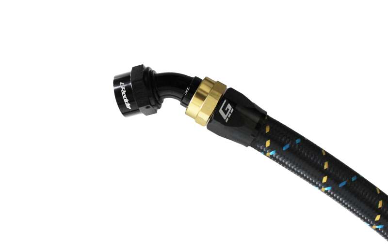 GReddy AN04 45 DEGREE HOSE END SWIVEL BLACK/GOLD ANODIZED-thumbmail-2