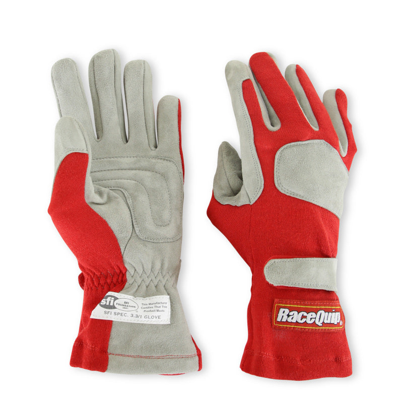 RaceQuip Red 1-Layer SFI-1 Glove - Small-thumbmail-2