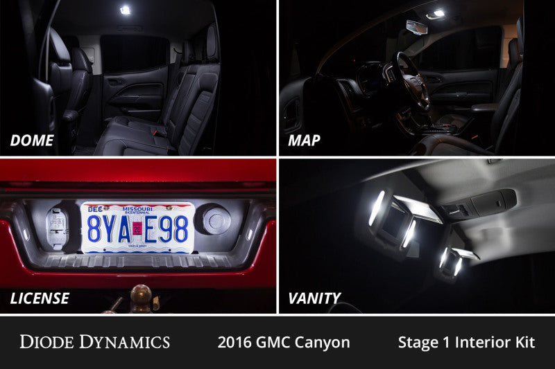 Diode Dynamics 15-22 GMC Canyon Interior LED Kit Cool White Stage 1-thumbmail-2
