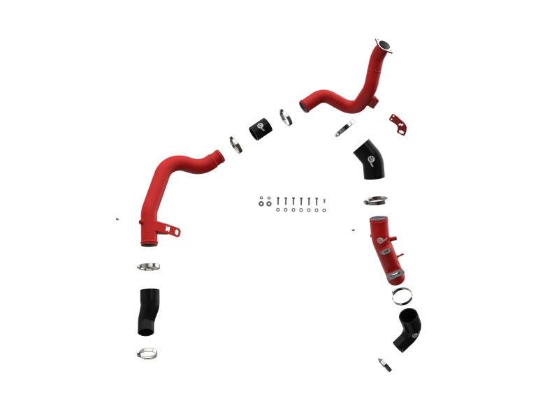 AFE 19-22 Hyundai Veloster N BladeRunner Aluminum Hot & Cold Charge Pipe Kit - Red-thumbmail-4