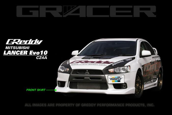 GReddy 08+ Mitsubishi Evolution X Urethane Front Lip Spoiler-thumbmail-1