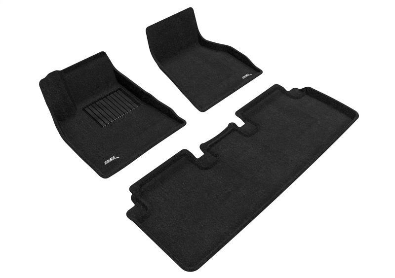 3D Maxpider 15-19 Tesla Model S Elegant 1st 2nd Row - Floor Mat Set (Black)-thumbmail-1