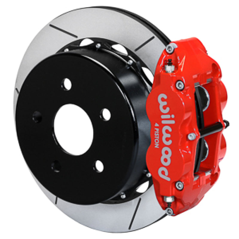 Wilwood 20-21 Jeep Gladiator Narrow Superlite 4R Rear Brake Kit Slotted 13.50in Rotor w/Lines - Red-thumbmail-1