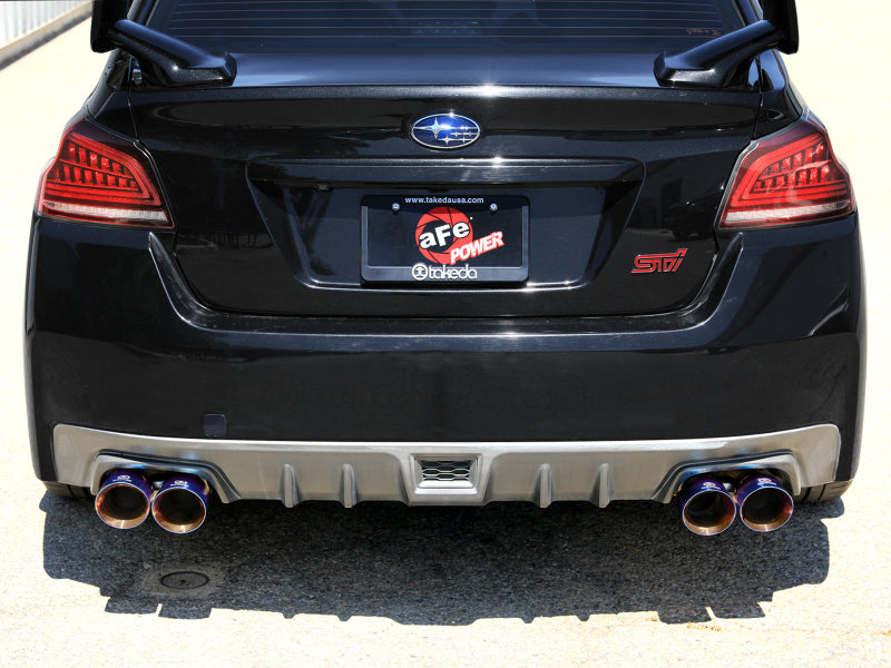 aFe Subaru WRX/STi 15-21 H4-2.0/2.5L Takeda 3in to 2-1/2in Stnlss Cat-Back Exhst w/ Blue Flame Tip-thumbmail-2