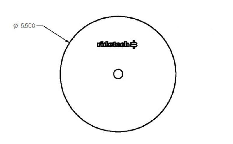 Ridetech Air Spring Patten Plate 1/8in Thick 5.5in OD - Single-thumbmail-2