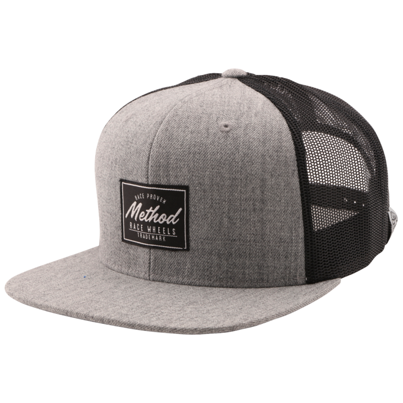 Method Race Proven Trucker Hat Snapback Heather Grey - Black-thumbmail-1