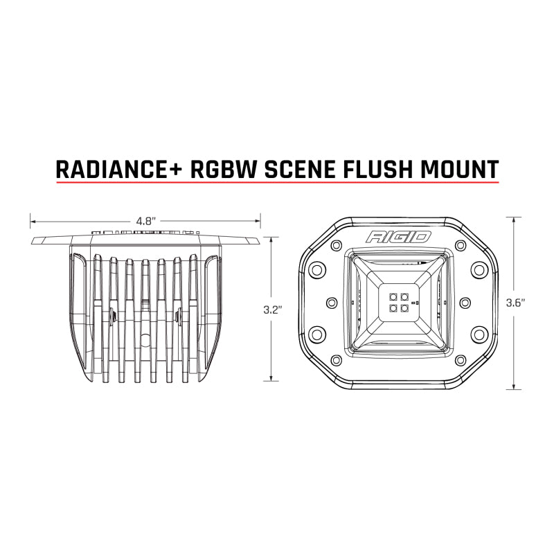 Rigid Industries Radiance+ Scene RGBW Flush Mount - Pair-thumbmail-3