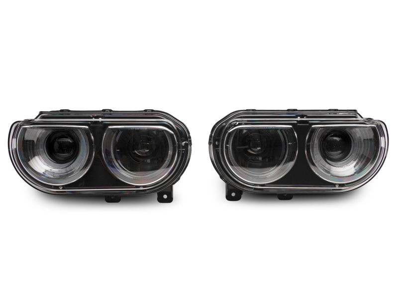 Raxiom 08-14 Dodge Challenger Halo Projctr Headlights w/Sequential Turn Signals-Blk Hsng(Clear Lens)-thumbmail-2