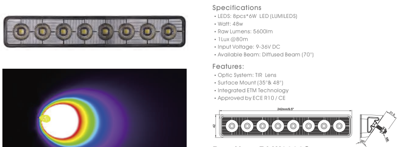 Oracle 9.5" 48W Angled LED Scene Light - 5,700K-thumbmail-3