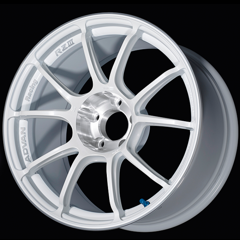 Advan RZIII 18x8.5 / +47 Offset / 5x100 BC / 63mm Bore / Racing White Metallic & Diamond Cut-thumbmail-1