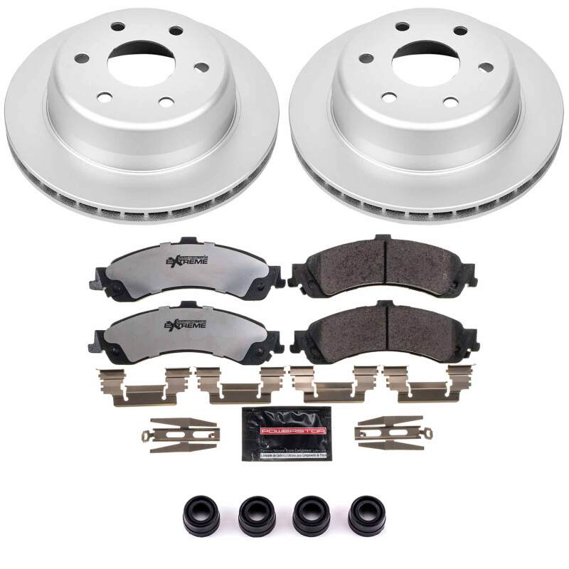 Power Stop 02-06 Cadillac Escalade Rear Z36 Coated Truck & Tow Brake Kit-thumbmail-1