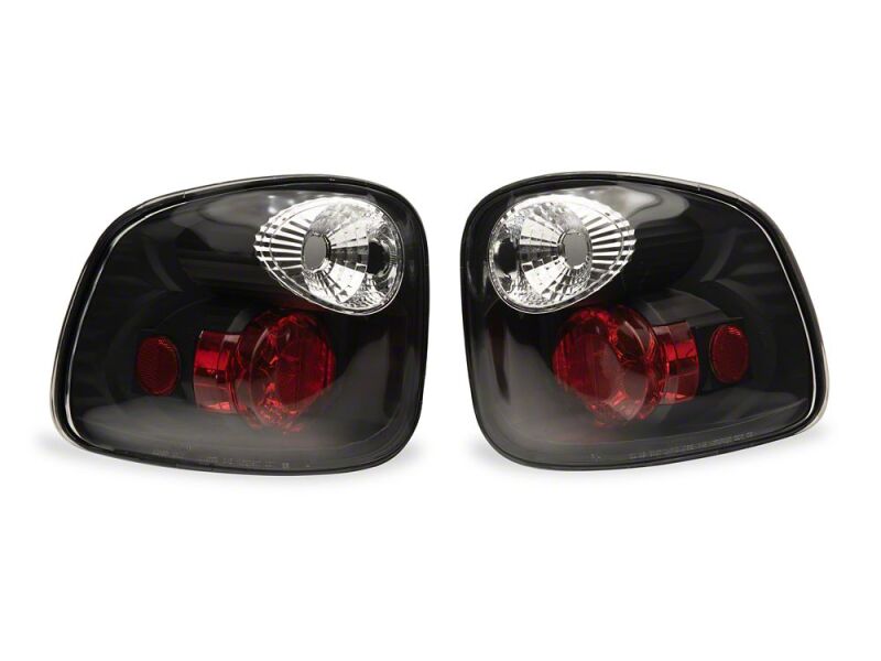 Raxiom 97-00 Ford F-150 Flareside Axial Series Altezza Style Tail Lights- Black- Clear Lens-thumbmail-1