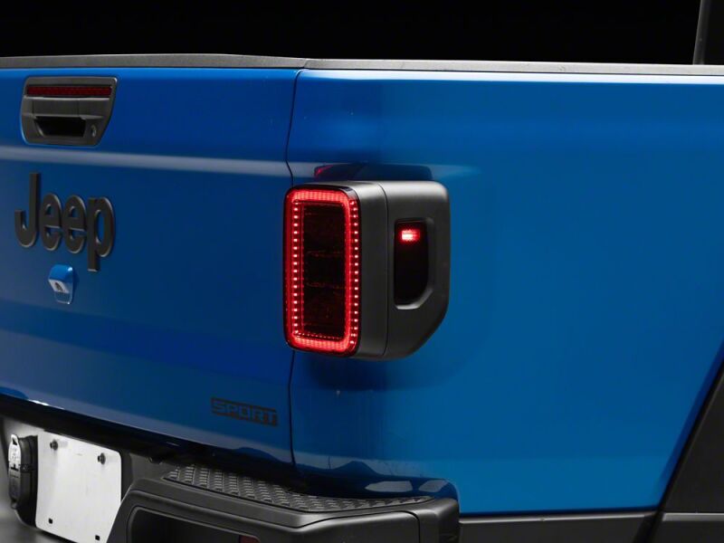 Raxiom 20-26 Jeep Gladiator JT Axial Series LED Tail Lights- Black Housing- Smoked Lens-thumbmail-1