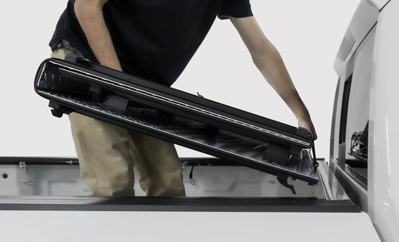 Access 2023+ Chevrolet Colorado / GMC Canyon 5ft Bed LOMAX Folding Hard Cover - Black Urethane-thumbmail-2
