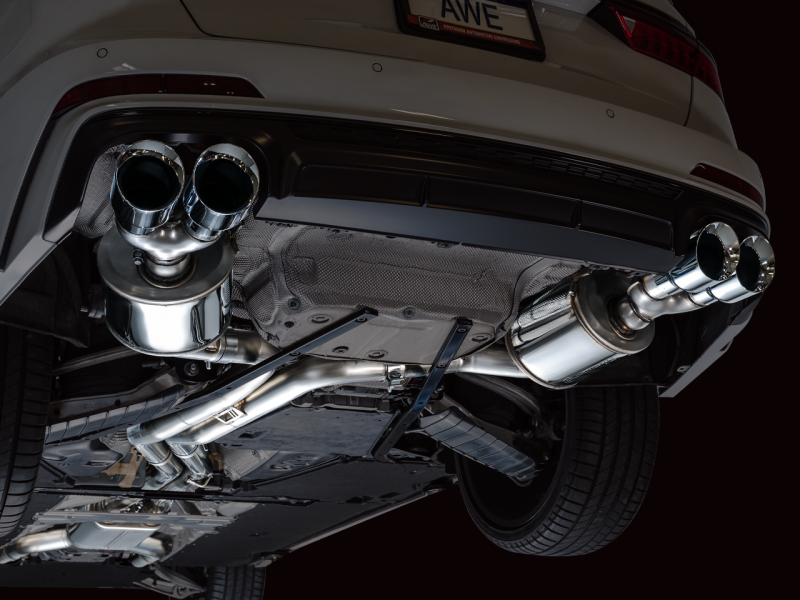 AWE Tuning 19-23 Audi C8 S6/S7 2.9T V6 AWD Touring Edition Exhaust - Chrome Silver Tips-thumbmail-2