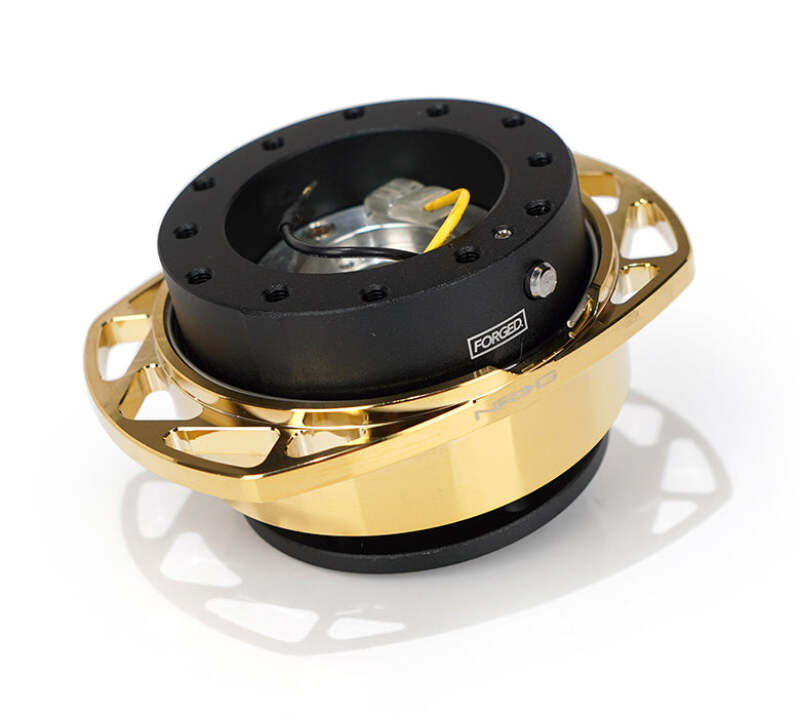 NRG Quick Release Kit Gen 257 - Black Body / Chrome Gold Cutout Ring-thumbmail-1