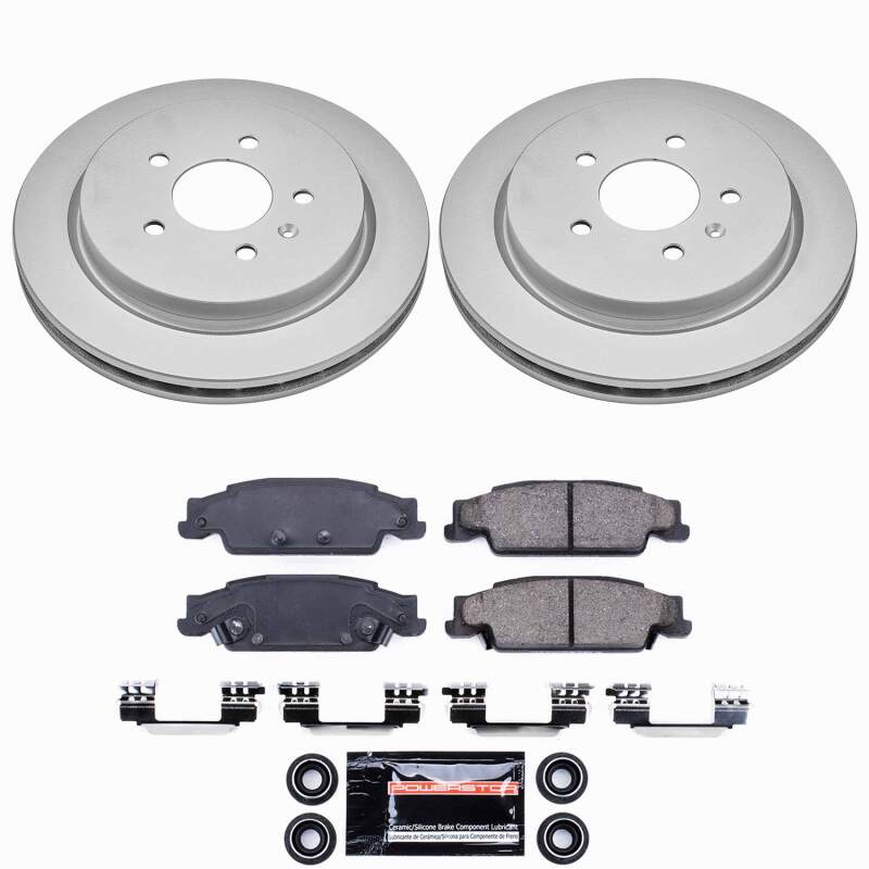 Power Stop 03-07 Cadillac CTS Rear Z23 Coated Brake Kit-thumbmail-1
