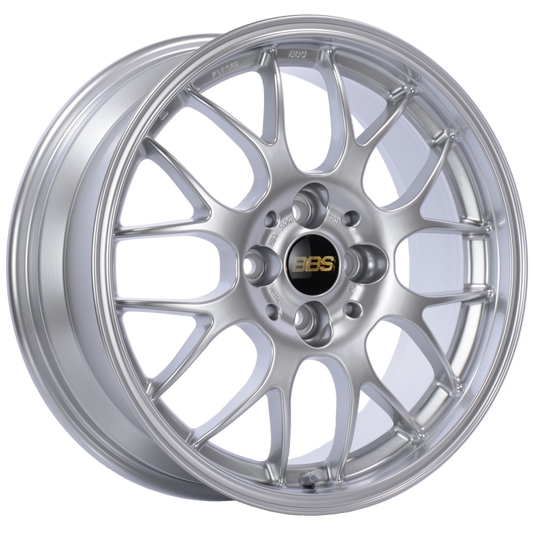 BBS RG-R 17x8 5x120 ET40 CB72.5 Diamond Silver Wheel -82mm PFS/Clip Req