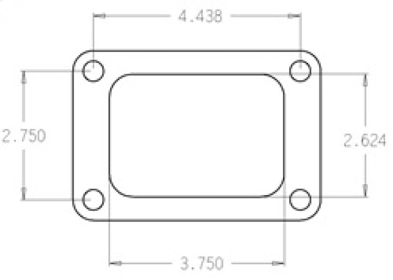 Cometic Garrett T6 .010in Rubber Coated Stainless Turbo Inlet Flange Gasket-thumbmail-1