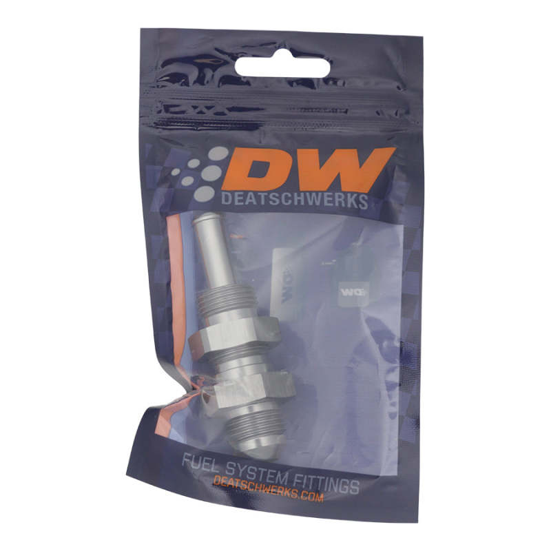 DeatschWerks 8AN Male Flare to Straight 3/8in Single Hose Barb - Anodized DW Titanium-thumbmail-2