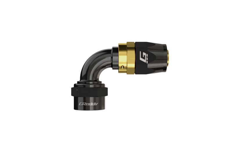 GReddy AN08 90 DEGREE HOSE END SWIVEL BLACK/GOLD ANODIZED-thumbmail-2