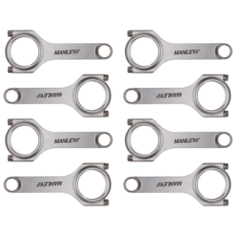 Manley Chrysler LS1 H Beam Connecting Rod Set  ARP 2000 3/8in w/ .927in Bushed Wrist Pins (Set of 8)-thumbmail-2