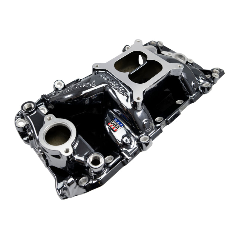 Edelbrock RPM Air-Gap Intake Manifold for Big-Block Chevy Oval Port - Black Plasma Finish-thumbmail-2