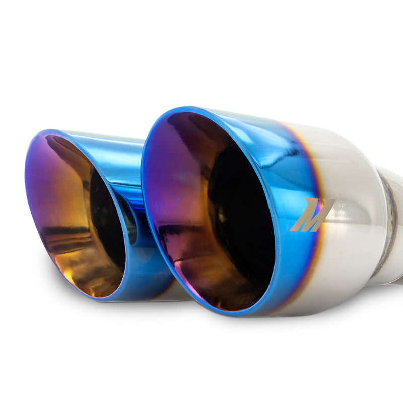 Mishimoto Dual Offset Tips 2.5in Inlet 3in Outlet Slash Cut - Burnt-thumbmail-2