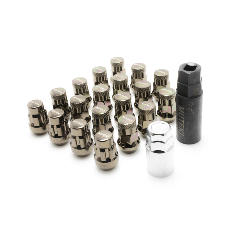 Wheel Mate Muteki SR35 Close End Lug Nuts w/ Lock Set - C.Titanium 12x1.25 35mm-thumbmail-1