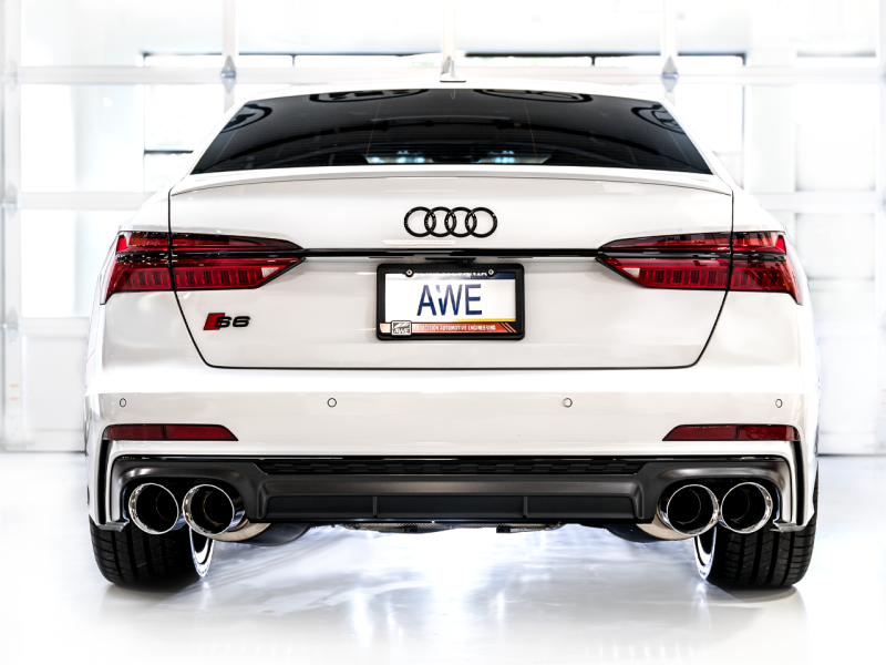 AWE Tuning 19-23 Audi C8 S6/S7 2.9T V6 AWD Track Edition Exhaust - Chrome Silver Tips-thumbmail-3