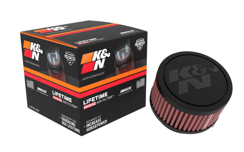 K&N Universal Clamp-On Air Filter 2.25in Flange ID 3.5in OD 2in Height-thumbmail-3