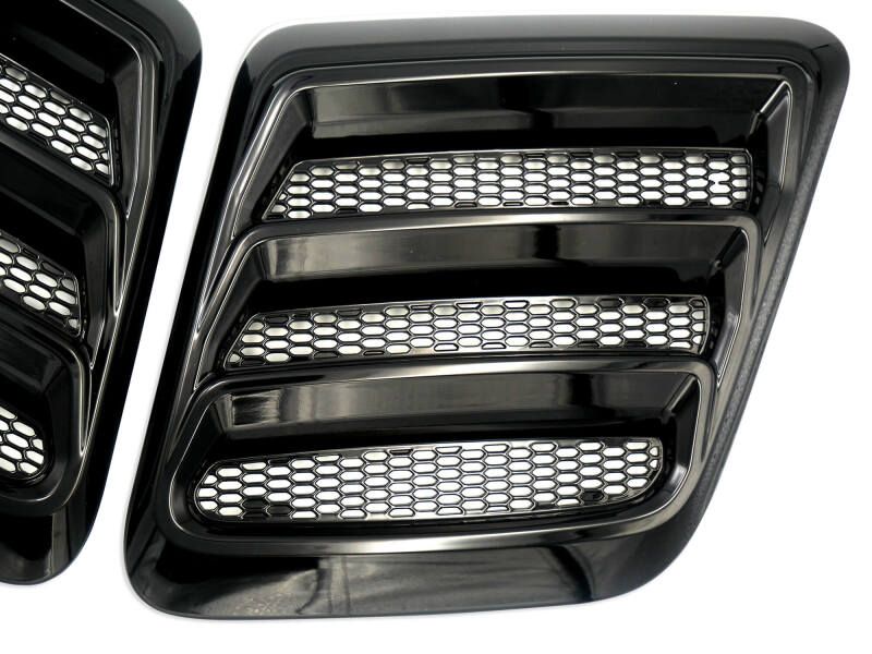 Roush 2018-2023 Mustang Hood Heat Extractors - Gloss Black-thumbmail-3