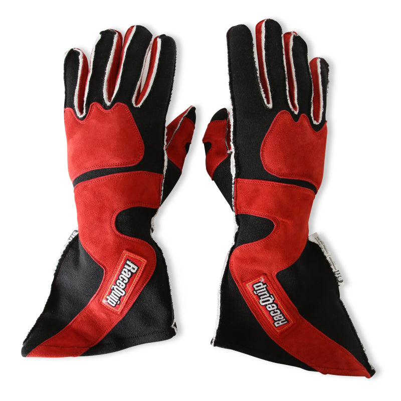 RaceQuip SFI-5 Red/Black Large Outseam Angle Cut Glove