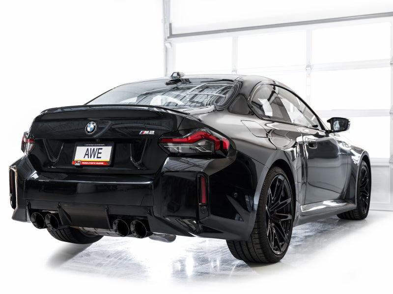 AWE Tuning 23-24 BMW G87 M2 Track Edition Exhaust - Diamond Black Tips-thumbmail-2