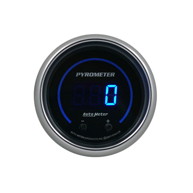 Autometer 52.4mm Black Two Channel 0-2000 Degree Pyrometer (EGT) Cobalt Elite Digital Gauge-thumbmail-2