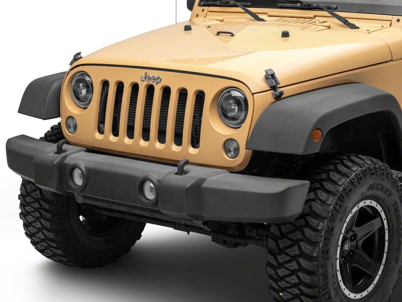 Raxiom 07-18 Jeep Wrangler JK 7-Inch V2 Dragon Eye LED Headlights- Black Housing- Clear Lens-thumbmail-3