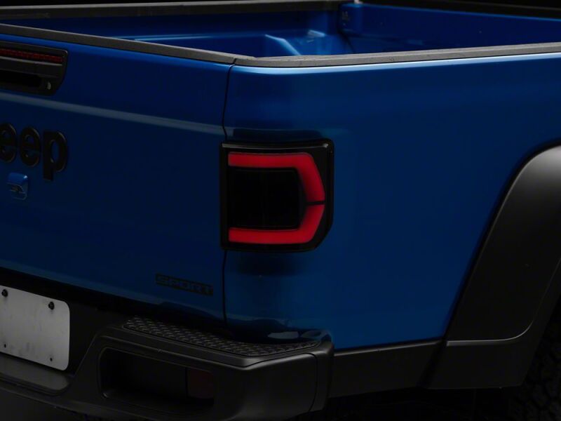 Raxiom 20-26 Jeep Gladiator JT Low Profile LED Tail Lights- Black Housing- Smoked Lens-thumbmail-1