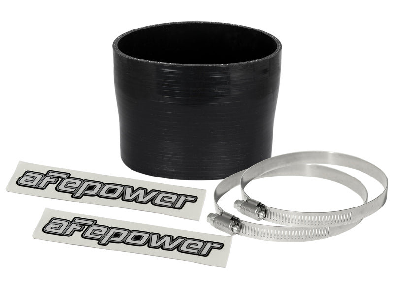 aFe Magnum FORCE (3-3/4in ID to 3-1/2in ID x 3in L) Straight Reducing Coupler - Black-thumbmail-1