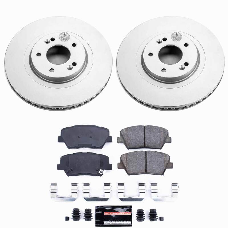 Power Stop 13-18 Hyundai Santa Fe Sport Front Z23 Coated Brake Kit-thumbmail-1