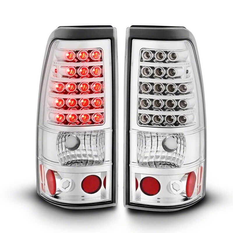 Raxiom 03-06 Chevrolet Silverado 1500 Fleetside LED Tail Lights- Chrome Housing- Clear Lens-thumbmail-1