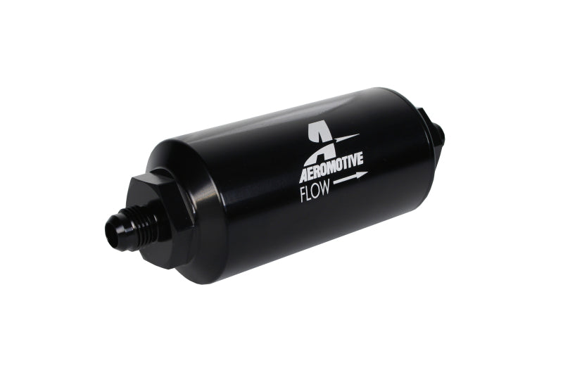 Aeromotive In-Line Filter - AN-06 238 Stainless Mesh Element - Anodized Black-thumbmail-3